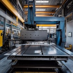 Metal machine in factory
