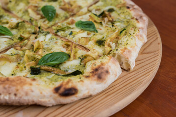 pizza on table