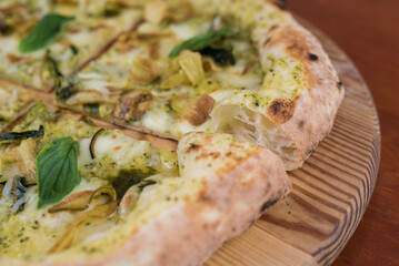 pizza on table