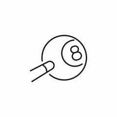 billiard ball pool icon sign vector