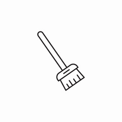 broom tool cleaning icon sign vector