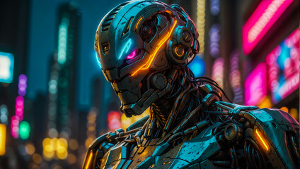 Obraz premium Robot Waiting On Stand By