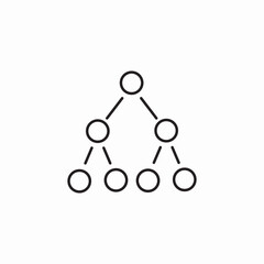decision tree analysis icon sign vector
