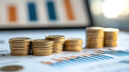 stacks of coins and banknotes, symbolizing financial capital and the resources required for investment and growth