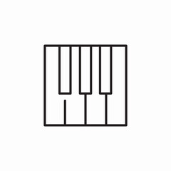 piano keyboard icon sign vector