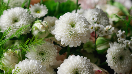 bouquet with white and green flowers