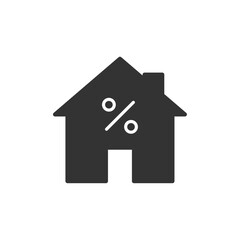 Home icon. Percentage symbol modern, simple, vector, icon for website design, mobile app, ui. Vector Illustration