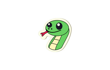 Vector illustration of cartoon snake for logos and banners in the year of the snake