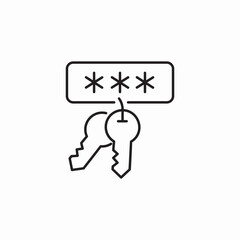 password key icon sign vector