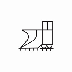 railroad snow icon sign vector