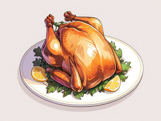 roast turkey on transparent background