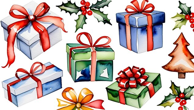white background showcases variety unique christmas gift ideas decoration personalization purposes