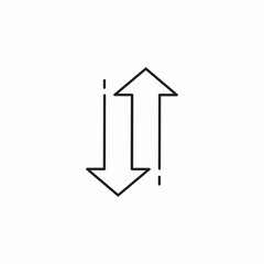 up and down icon sign vector