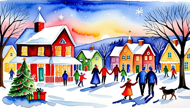 winter holiday season brings people together family friends joyous celebrations gift exchanges
