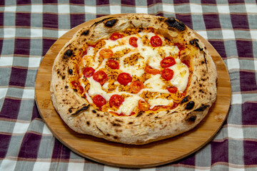 Rustic artisanal pizza in a cozy atmosphere