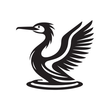 recommend clip art: Stunning Cormorant Silhouette Vector Illustration - Ready for Print and Digital Use