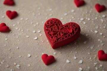 Fototapeta premium hearts valentine's day background with copy space