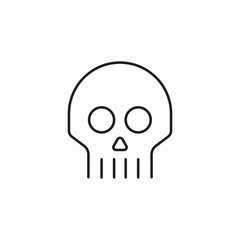 human skull icon sign vector