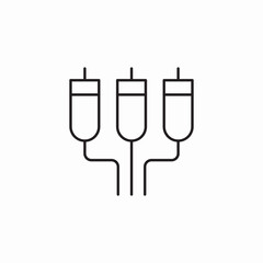 jack connector icon sign vector