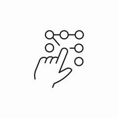 pattern unlock icon sign vector