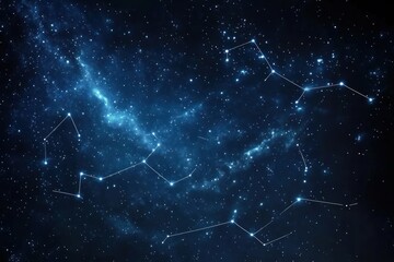 Fototapeta premium Constellations in a Starry Night Sky