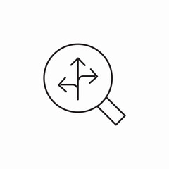 searching direction icon sign vector