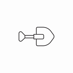 shovel sand icon sign vector