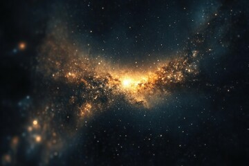 A Cosmic Nebula with Glowing Stars and Dust