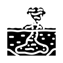 hot spring geothermal energy glyph icon vector. hot spring geothermal energy sign. isolated symbol illustration