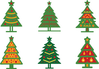  Christmas Tree vector illustration 