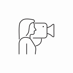 camera operator icon sign vector