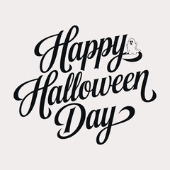 A simple Happy Halloween day typography design