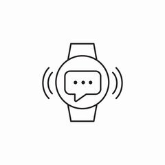 message on smart watch icon sign vector
