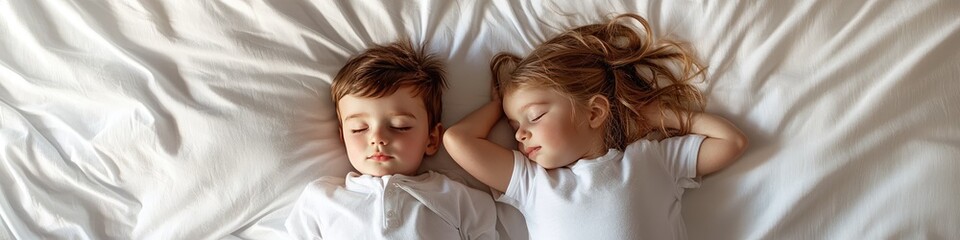 little boy and girl are sleeping. Selective focus