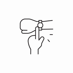 smartwatch swipe icon sign vector