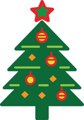  Christmas tree vector illustration image