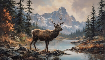 Digital oil painting , art print , wall art , canvas oil