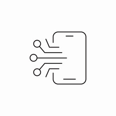 mobile smart icon sign vector