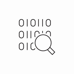 research binary code icon sign vector