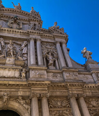 Fototapeta premium Angle view of the Church St. Mary of the Lily in Venice, Italy (Santa Maria Zobenigo)
