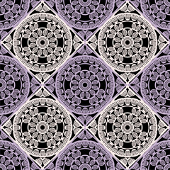 Pattern with crochet granny square with flowers wallpaper handmade decorative art design print	