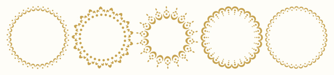 Vector set of abstract decorative frames with elegant details for invitations, greeting cards, stationery, etc.