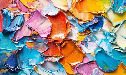 Fototapeta premium Abstract paintings. Hand drawn oil painting. Color texture.