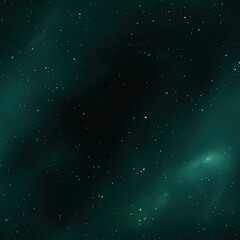 Obraz premium A mesmerizing night sky sparkling with vibrant colors and deep green hues. Generative AI