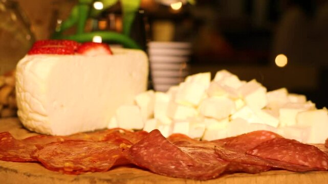 Tabla de carnes fr&iacute;as para una reuni&oacute;n elegante 