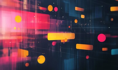 Agile project management concept with scrum and iteration boards abstract illustration background