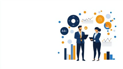 Business People Analyzing Data Charts  Graphs  and Statistics