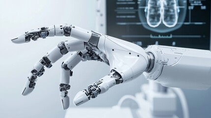 Robotic Hand Reaching Out in Medical Setting