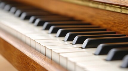 Piano Keys Close-Up.
