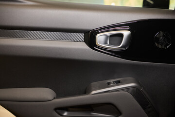 A car door with trim showcasing automotive design details
